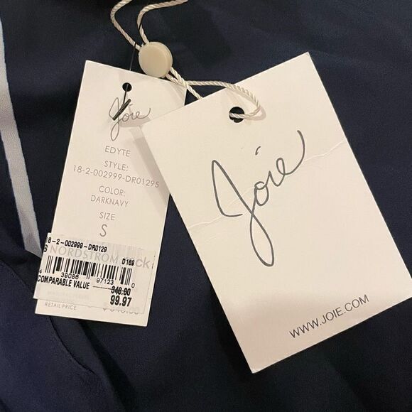 NWT Joie EDYTE Dress Color-blocked Nautical Dress Navy Small $348 - Picture 8 of 10